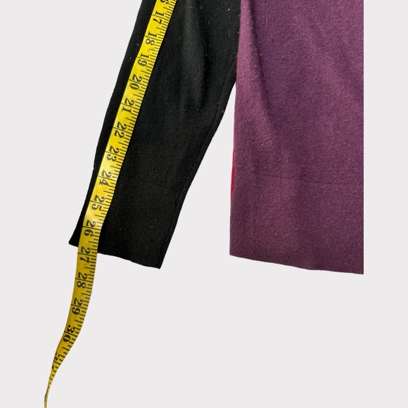 Ply Cashmere Brand 100% Cashmere Back Zip Sweater, Size M, Burgundy Purple - Picture 9 of 10